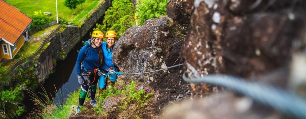 Via Ferrata - experience the Italian iron route in the mountain wall at Brekke Sluser